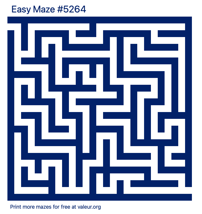 Free Printable Easy Maze number 5264