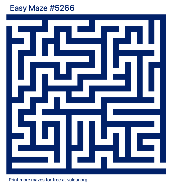 Free Printable Easy Maze number 5266