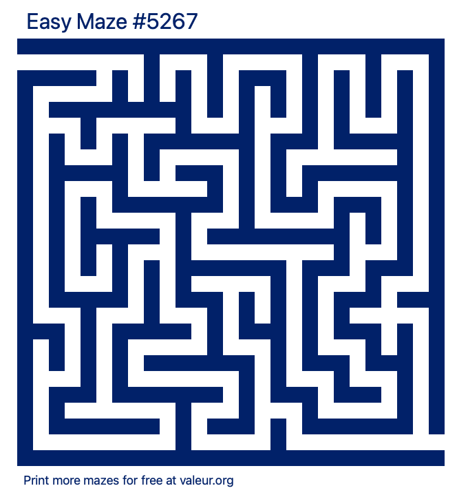 Free Printable Easy Maze number 5267