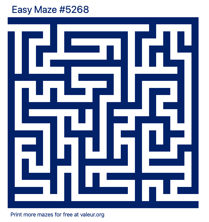 Free Printable Easy Maze number 5268