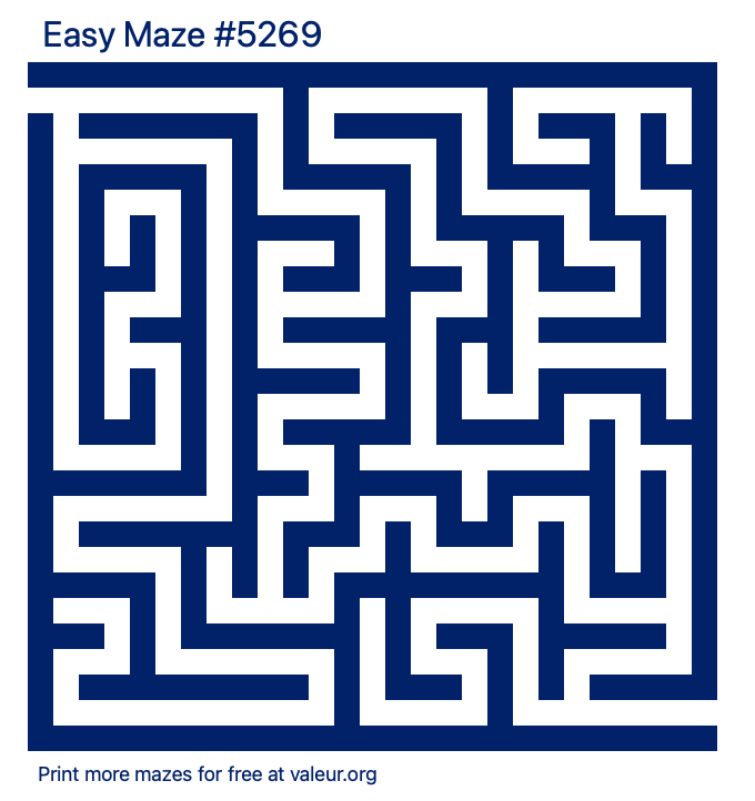 Free Printable Easy Maze number 5269