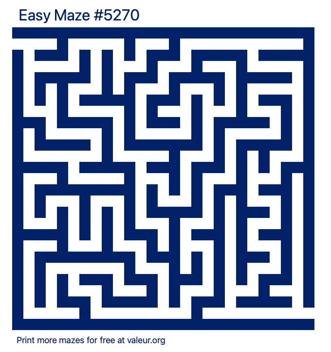 Free Printable Easy Maze number 5270