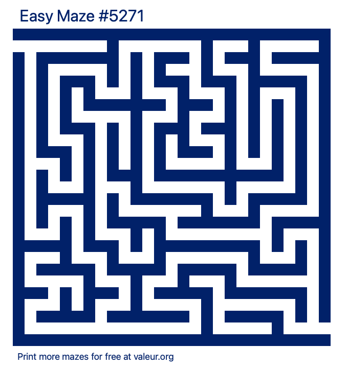 Free Printable Easy Maze number 5271