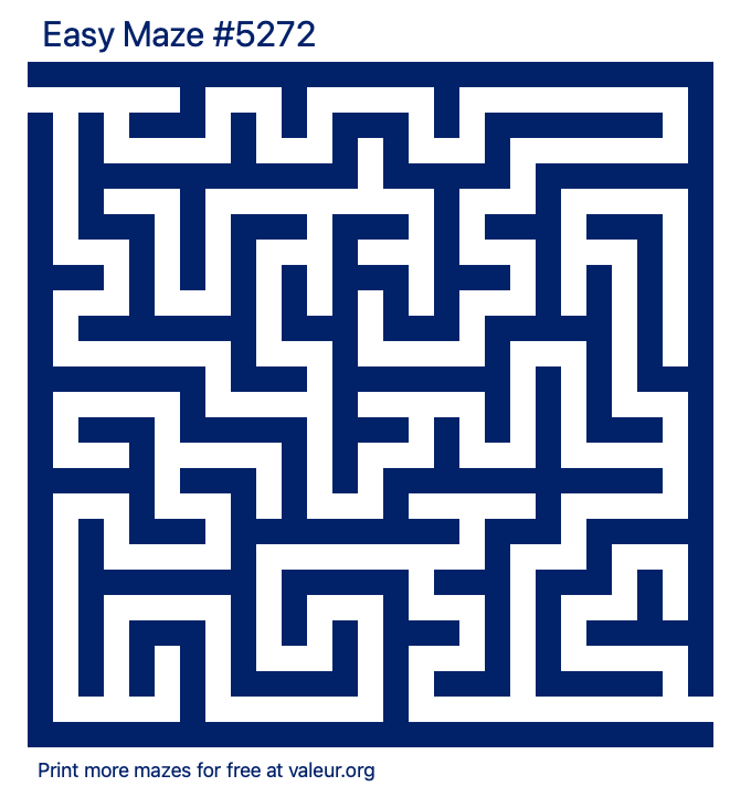 Free Printable Easy Maze number 5272