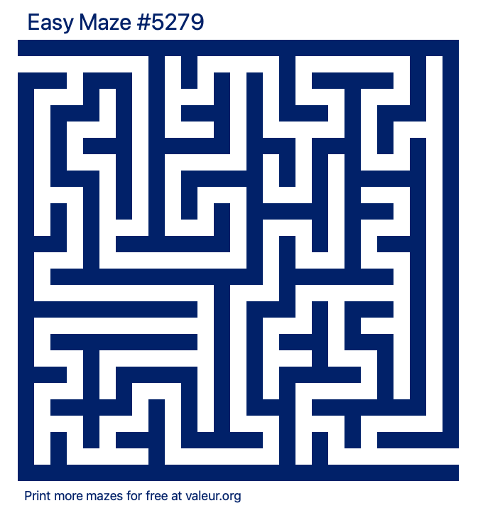 Free Printable Easy Maze number 5279