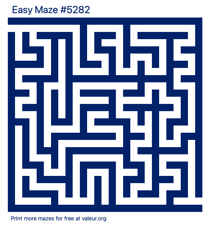 Free Printable Easy Maze number 5282