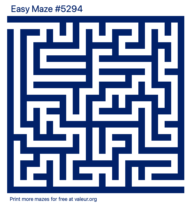 Free Printable Easy Maze number 5294