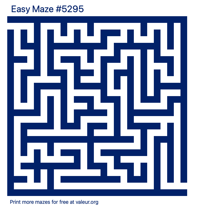 Free Printable Easy Maze number 5295