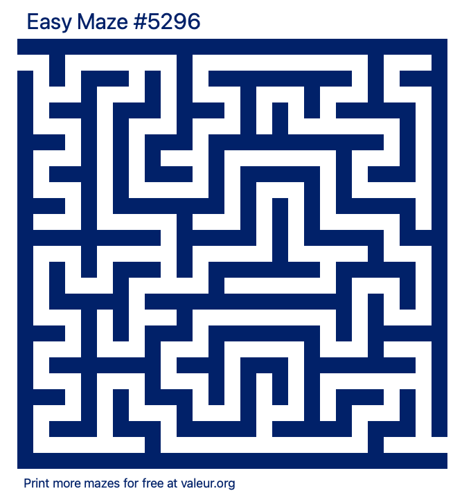 Free Printable Easy Maze number 5296