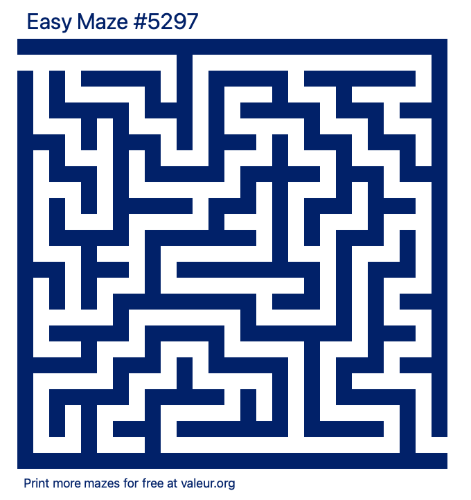 Free Printable Easy Maze number 5297