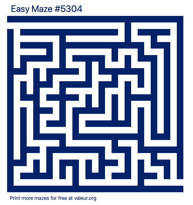 Free Printable Easy Maze number 5304