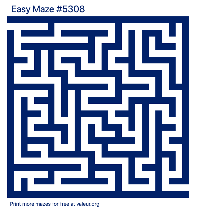 Free Printable Easy Maze number 5308