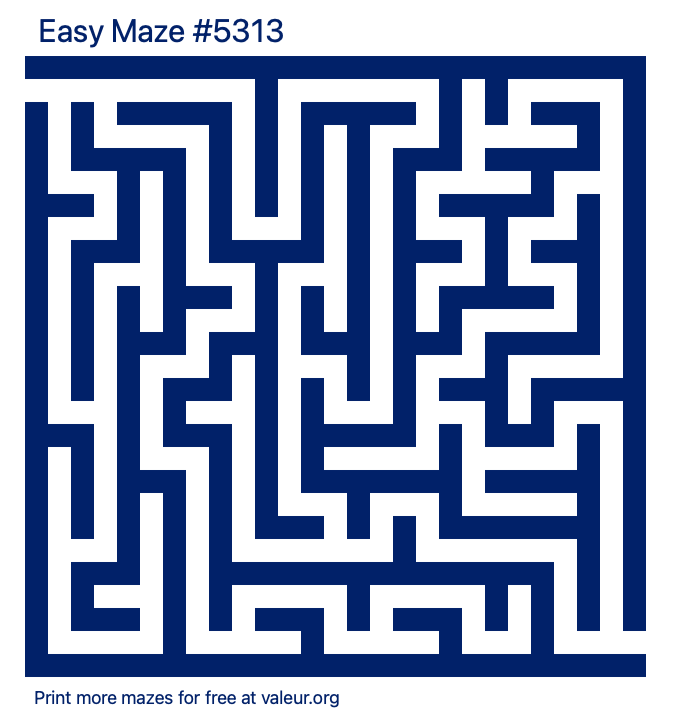 Free Printable Easy Maze number 5313