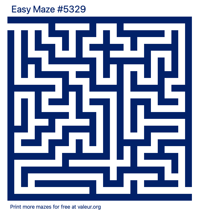 Free Printable Easy Maze number 5329