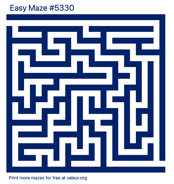 Free Printable Easy Maze number 5330