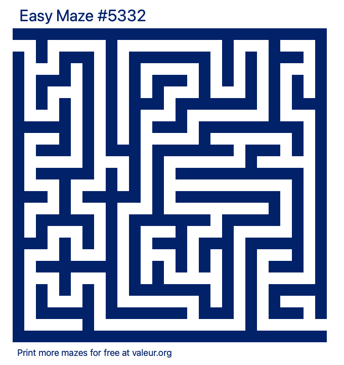 Free Printable Easy Maze number 5332