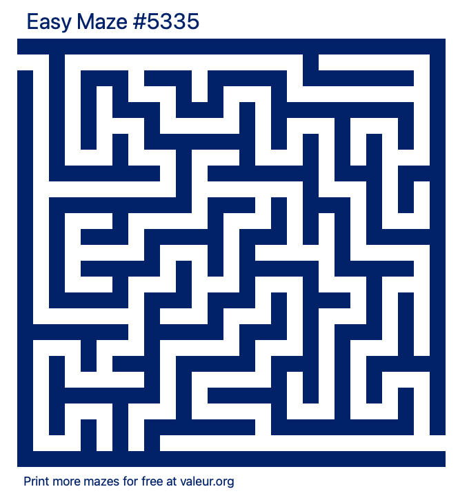 Free Printable Easy Maze number 5335