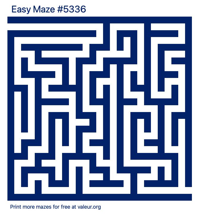 Free Printable Easy Maze number 5336