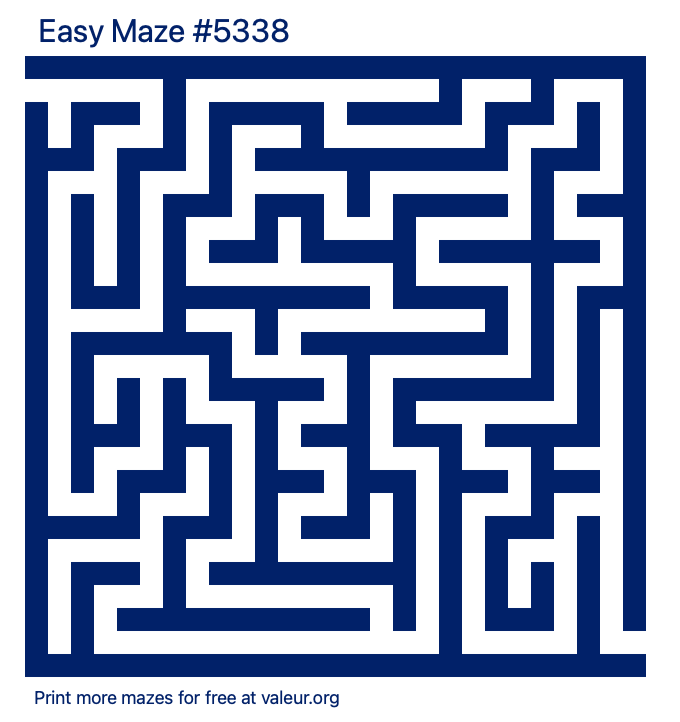 Free Printable Easy Maze number 5338