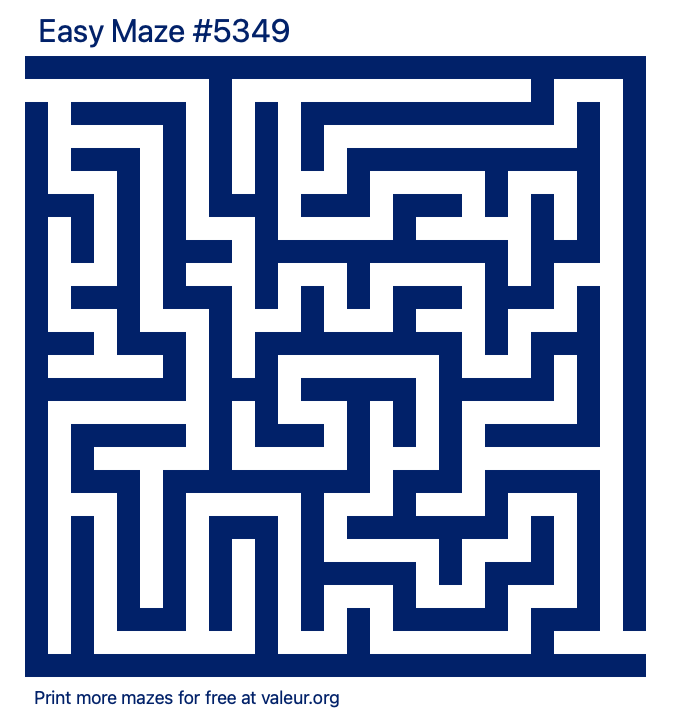 Free Printable Easy Maze number 5349