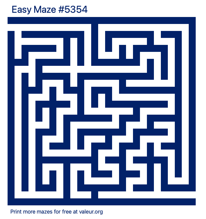 Free Printable Easy Maze number 5354