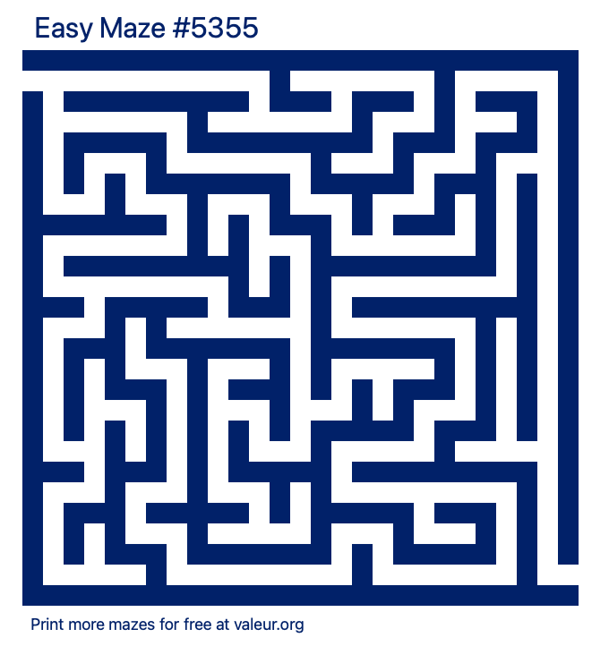 Free Printable Easy Maze number 5355