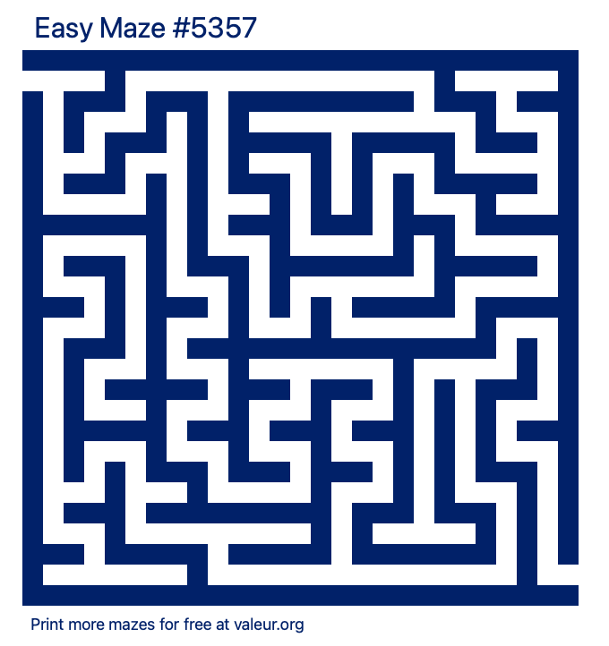 Free Printable Easy Maze number 5357