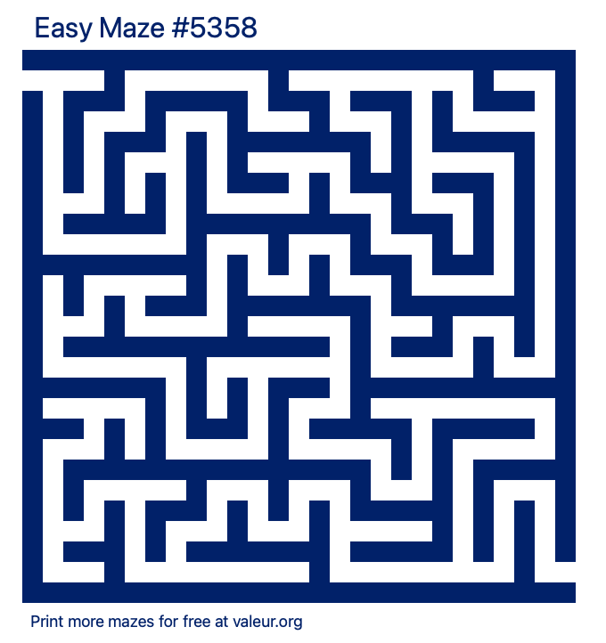 Free Printable Easy Maze number 5358