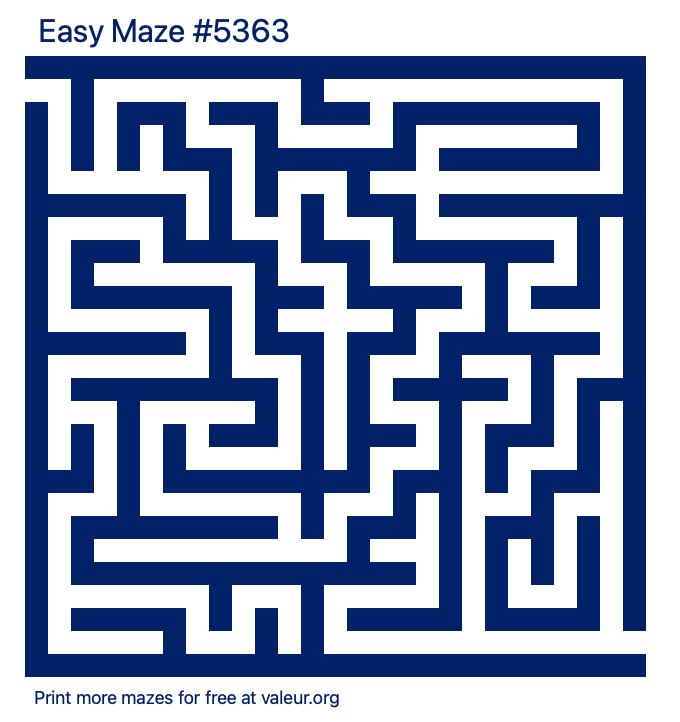 Free Printable Easy Maze number 5363