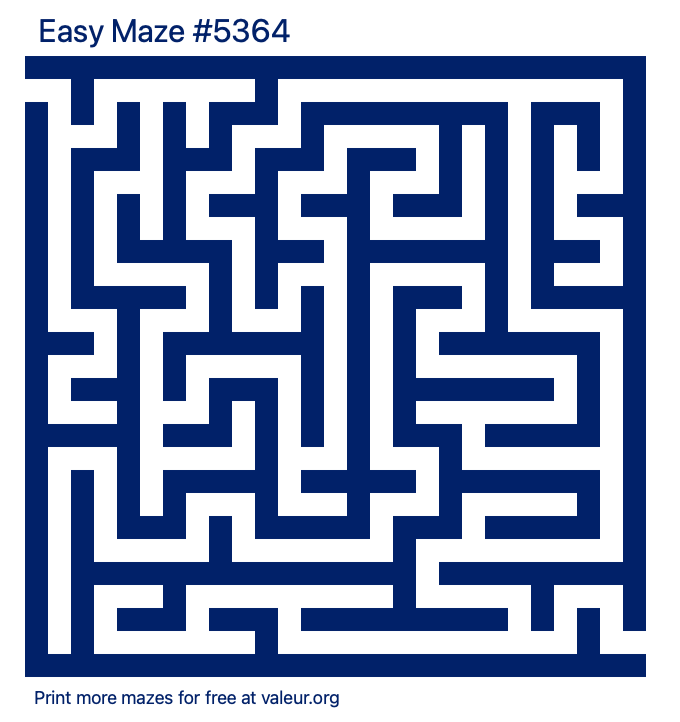 Free Printable Easy Maze number 5364