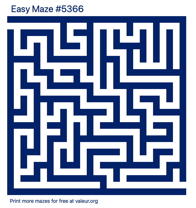 Free Printable Easy Maze number 5366