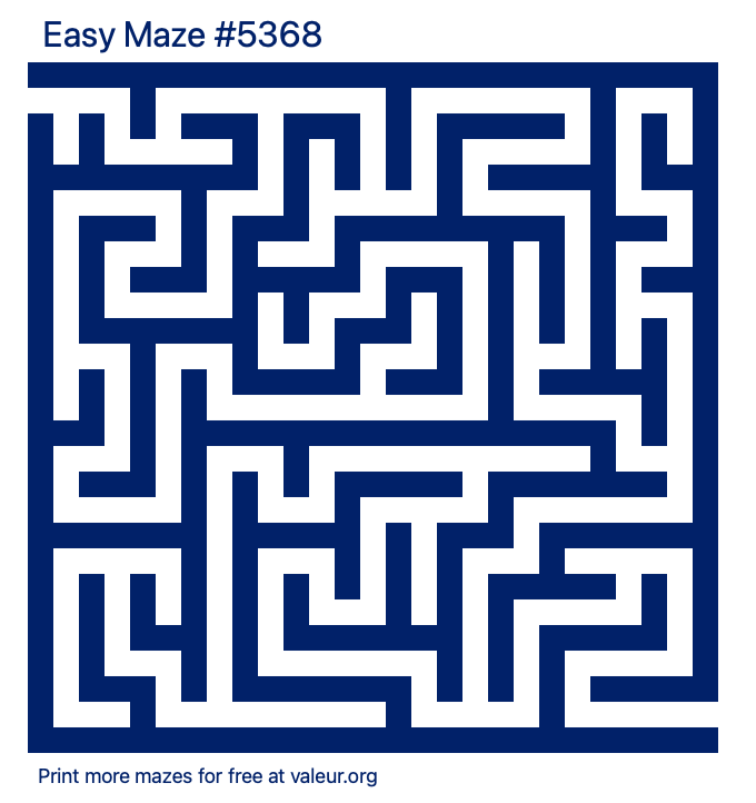 Free Printable Easy Maze number 5368