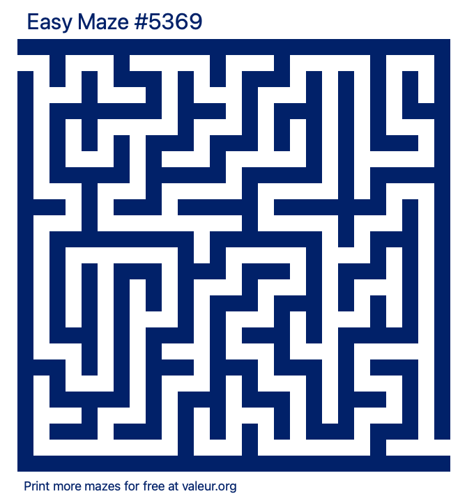 Free Printable Easy Maze number 5369