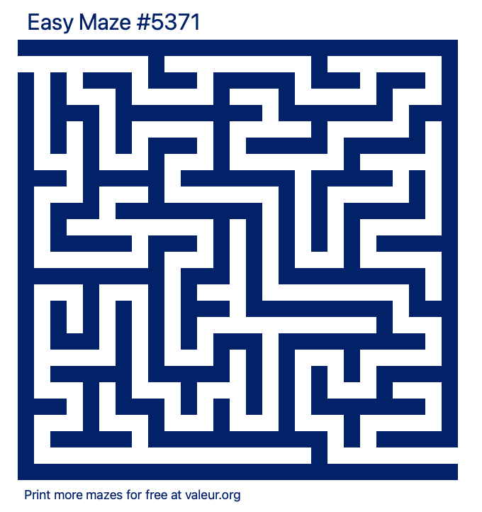 Free Printable Easy Maze number 5371