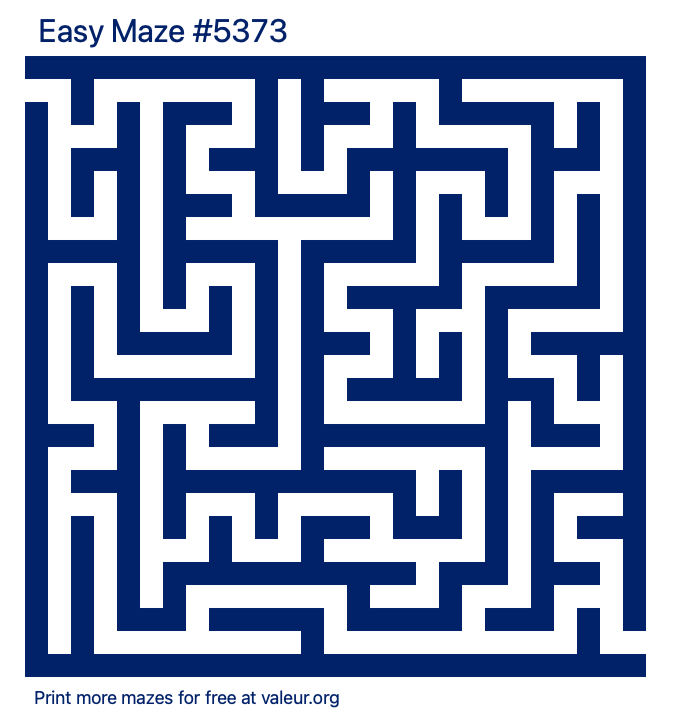 Free Printable Easy Maze number 5373