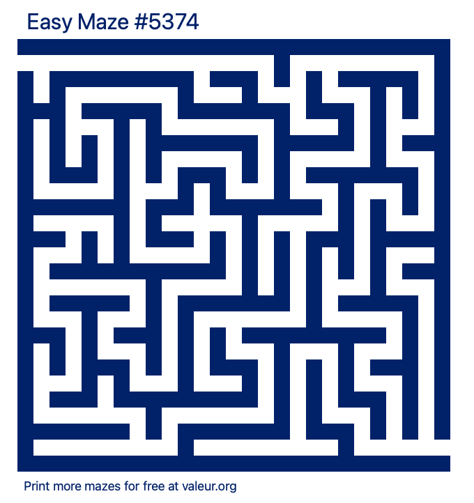 Free Printable Easy Maze number 5374