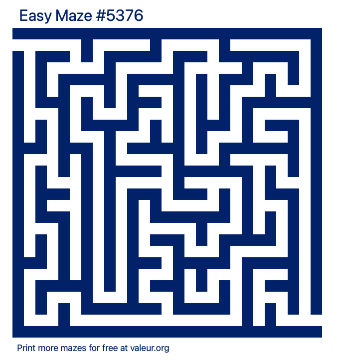 Free Printable Easy Maze number 5376