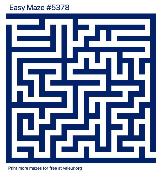 Free Printable Easy Maze number 5378