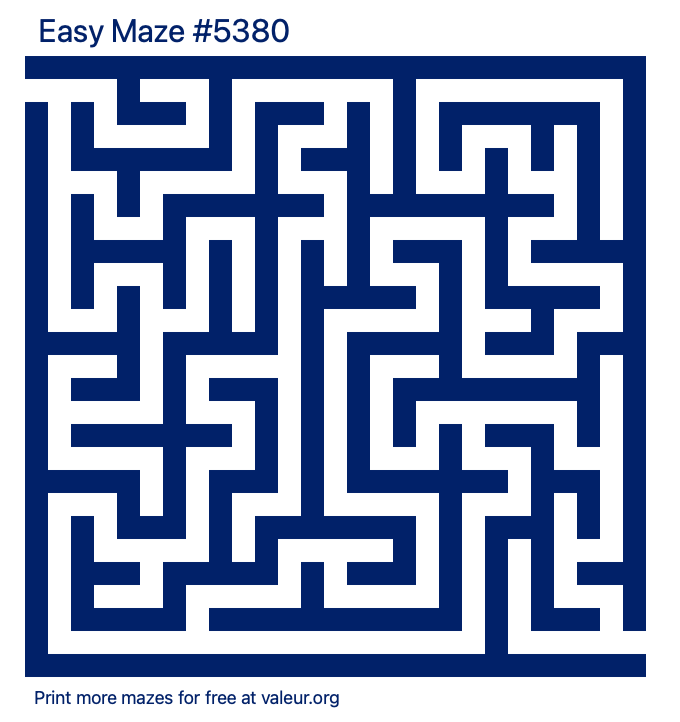 Free Printable Easy Maze number 5380