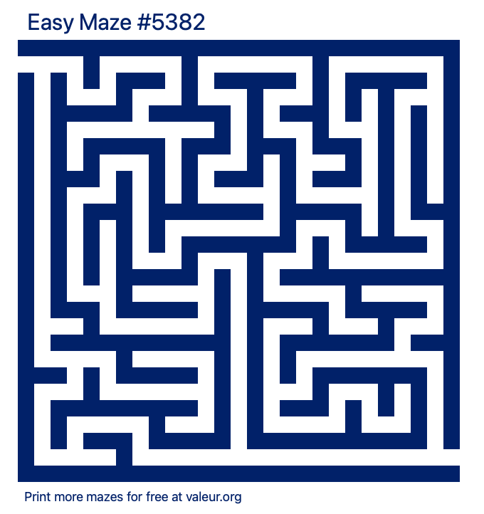 Free Printable Easy Maze number 5382