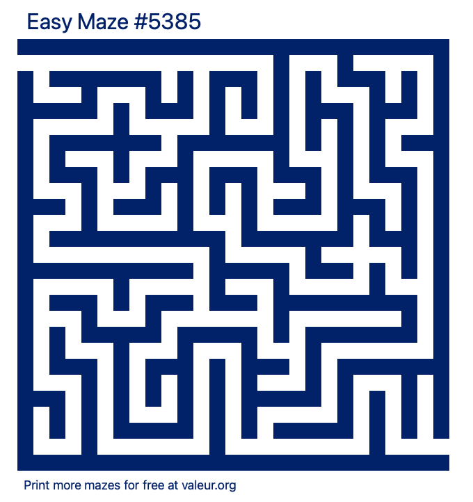 Free Printable Easy Maze number 5385