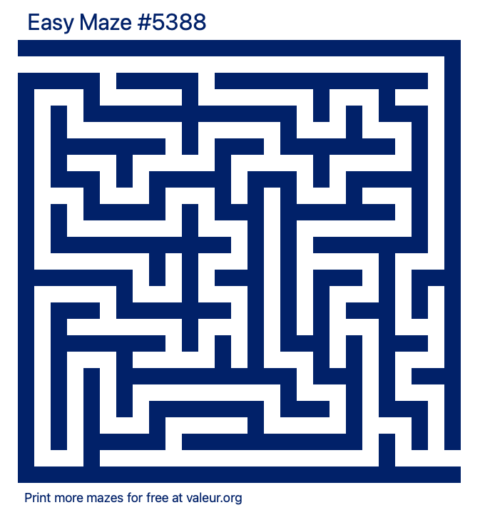 Free Printable Easy Maze number 5388