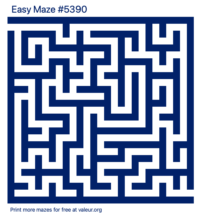 Free Printable Easy Maze number 5390