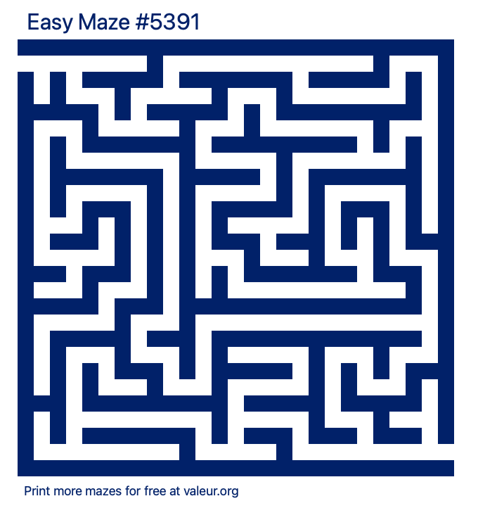 Free Printable Easy Maze number 5391