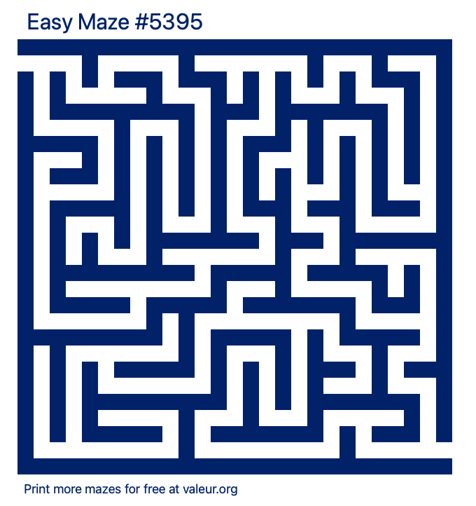 Free Printable Easy Maze number 5395