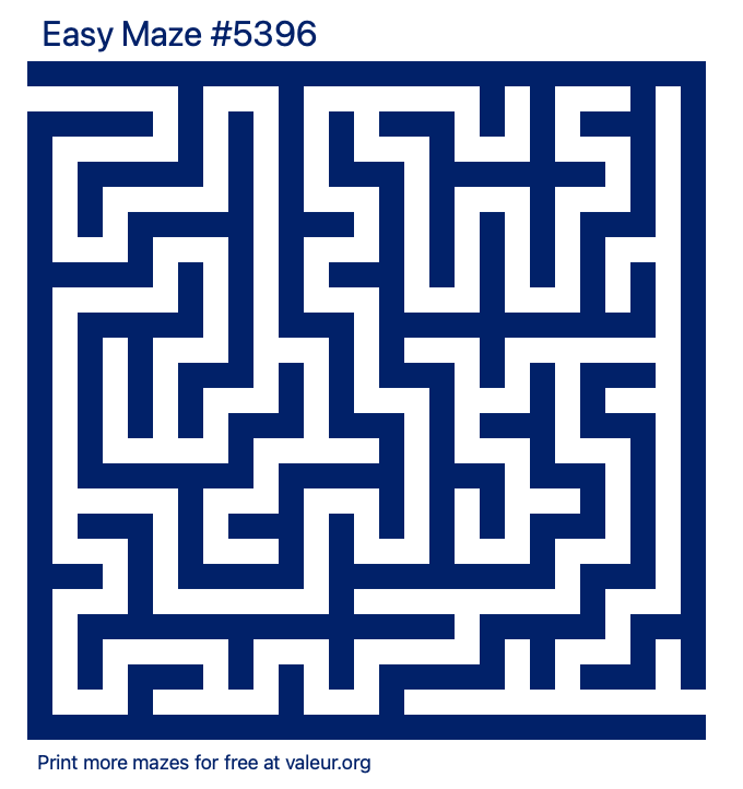 Free Printable Easy Maze number 5396