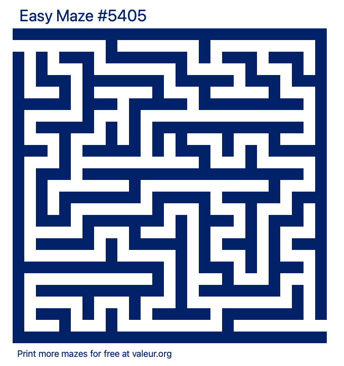 Free Printable Easy Maze number 5405