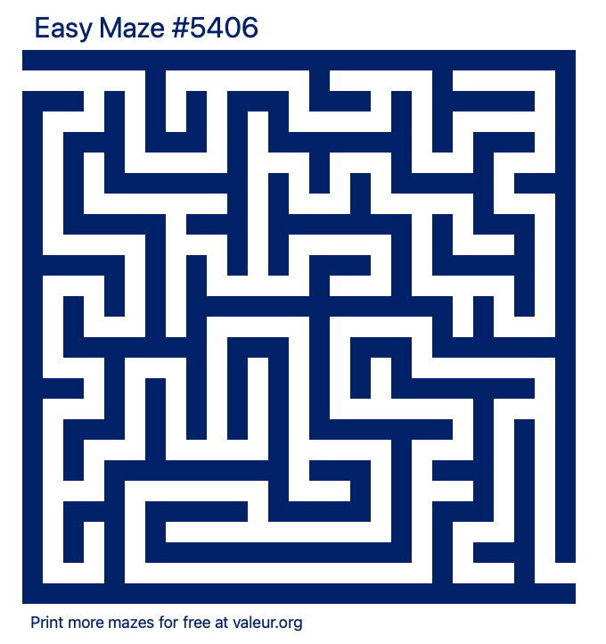 Free Printable Easy Maze number 5406