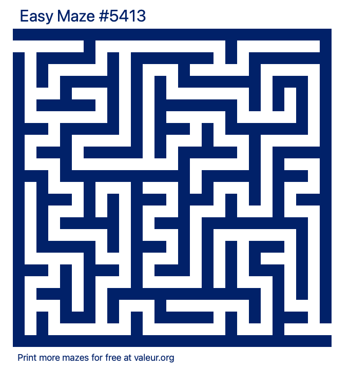 Free Printable Easy Maze number 5413