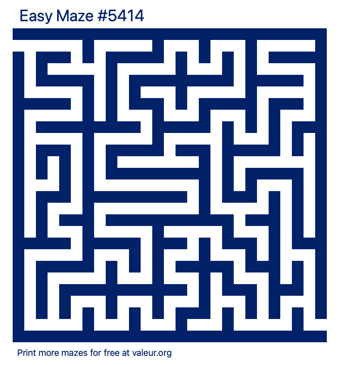 Free Printable Easy Maze number 5414